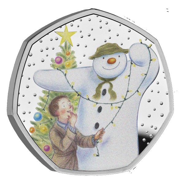 50 Pence Silber Proof Der Schneemann UK 2025 Royal Mint