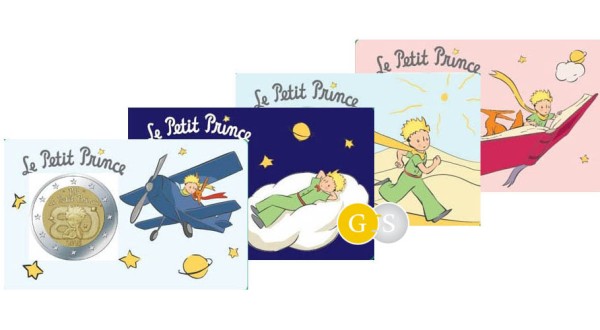4 x 2 Euro B.U. Der Kleine Prinz Coincard Frankreich 2026 Le Petit Prince