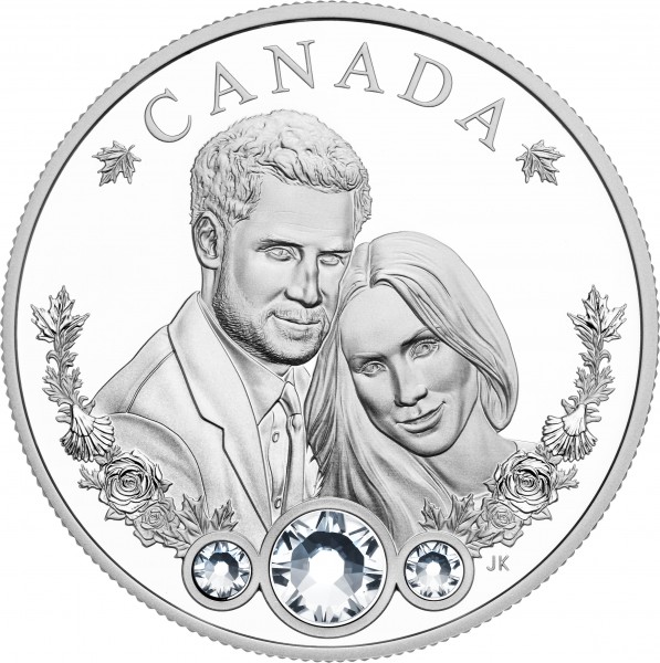 20 Dollar Silber Proof The Royal Wedding of HRH Prince Harry and MS. Meghan Markle Kanada 2018
