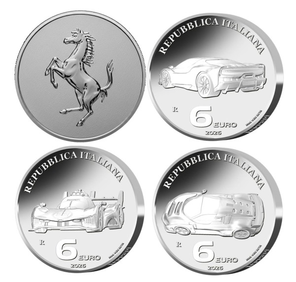 3 x 1 Oz Silber Proof Ferrari Set Excellence Serie 18 Euro Italien 2026
