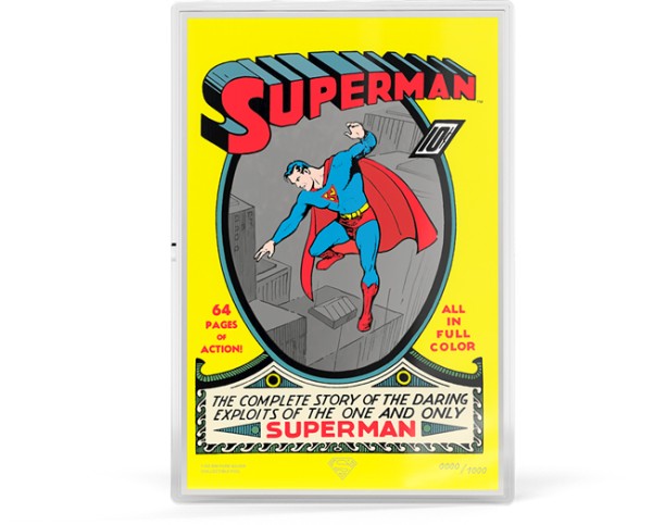 1 Unze Silber Folie Proof / Coloured Superman #1: Summer 1939 2$ Niue Island 2026