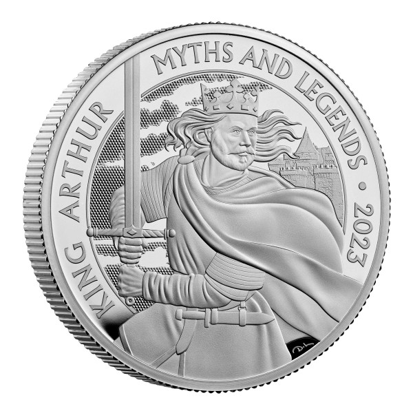 2 Ounce Silver Proof Myths & Legends - King Arthur 5 £ United Kingdom 2023