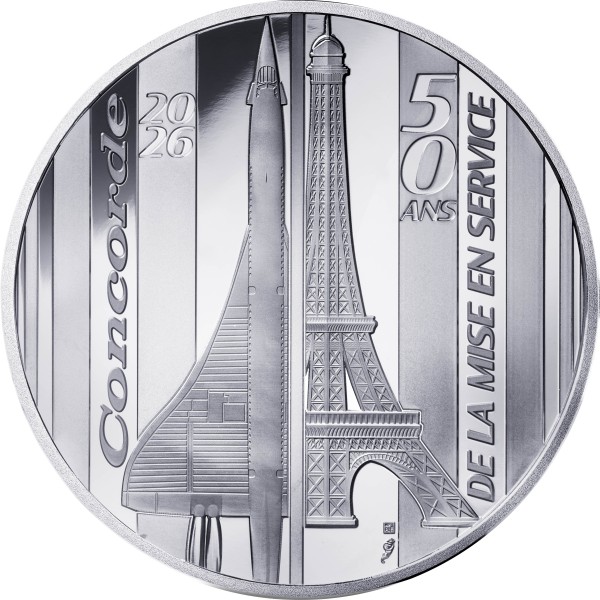 10 Euro Silber Proof 50 Jahre Concorde Frankreich 2026