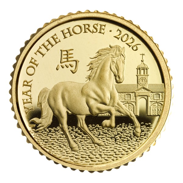1/40 Oz Gold Proof Lunar - Jahr der Pferdes United Kingdom 2026 Royal Mint