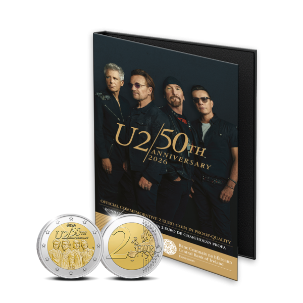 2 Euro Proof - U2 - 50 Jahre Irland 2026