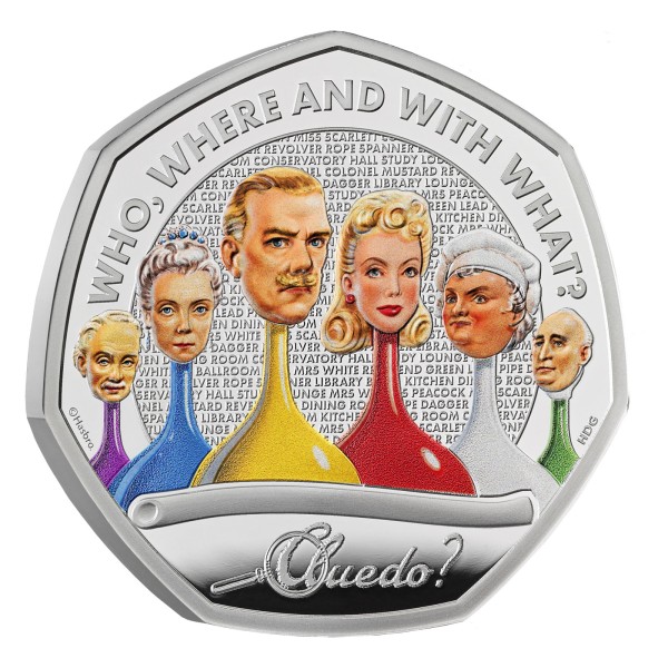 50 Pence Silber Proof Cluedo UK 2026 Royal Mint