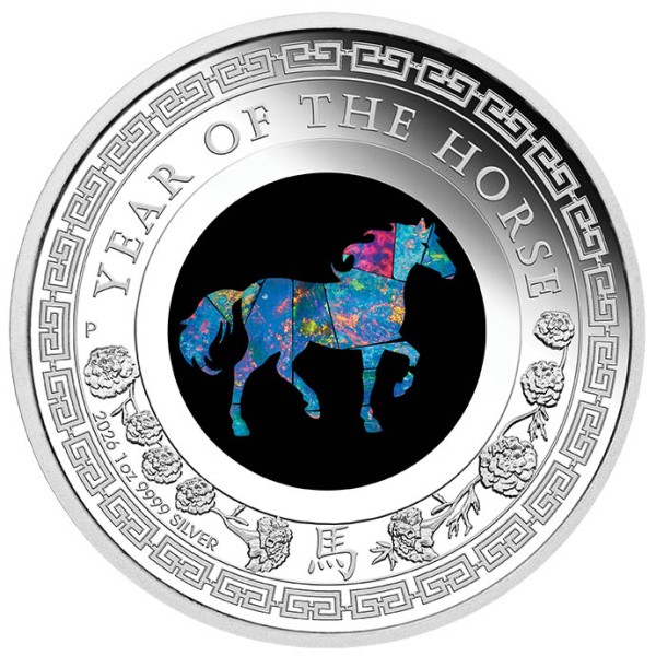 1 Unze Silber Proof Pferd Opal Lunar Australien 2026