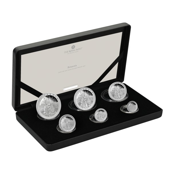 The Britannia 6 Münzen Set Silber Proof 3,85 £ United Kingdom 2025