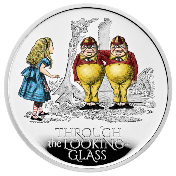 Alice - through the Looking-Glass - Treasury of Tales - 1 Ounce Silver Proof 2 £ United Kingdom 2021