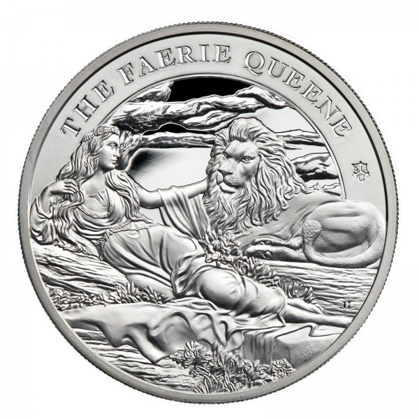 1 Unze Silber Proof Die Feenkönigin Una & the Lion - 1 £ St. Helena 2023