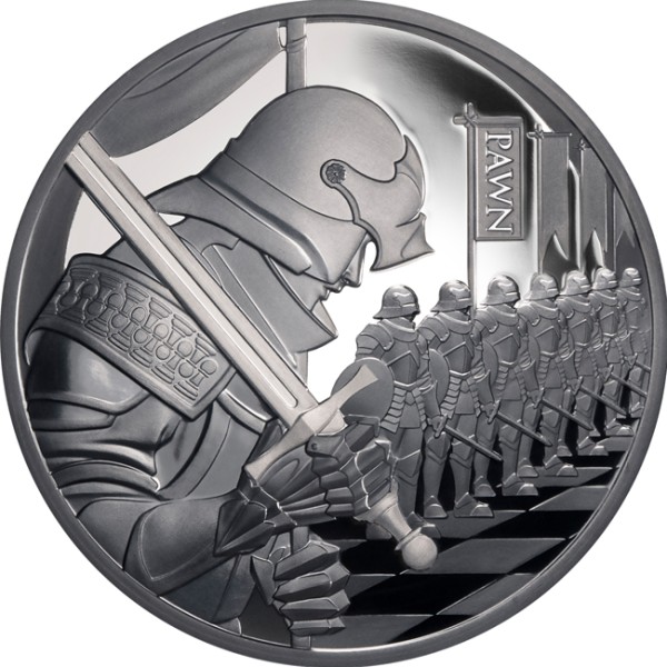 1 Unze Silber Black Proof Schach - Der Bauer 1$ Niue Island 2026