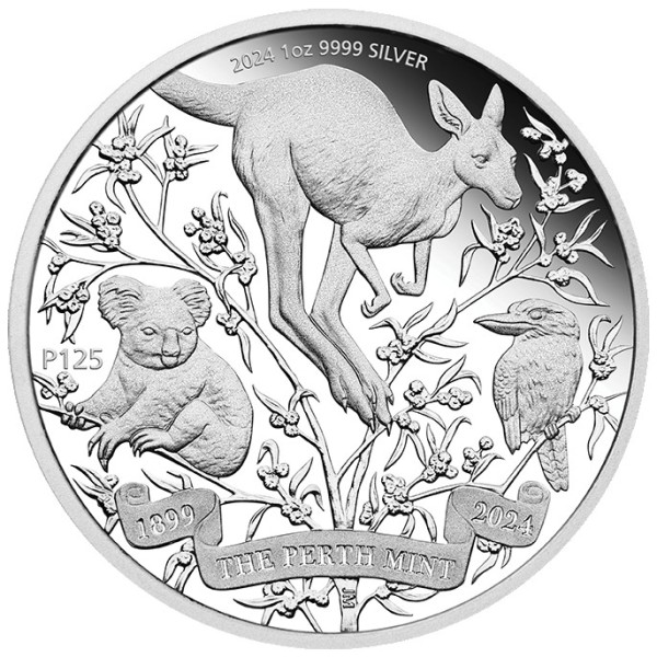 1 Oz Silber Proof 125 Jahre Perth Mint Australien 2024