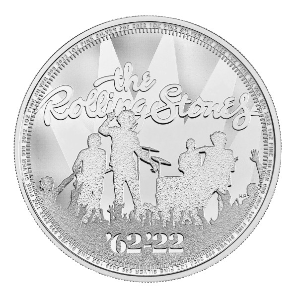 1 Ounce Silver BU Music Legends - The Rolling Stones - 2 £ United Kingdom 2022