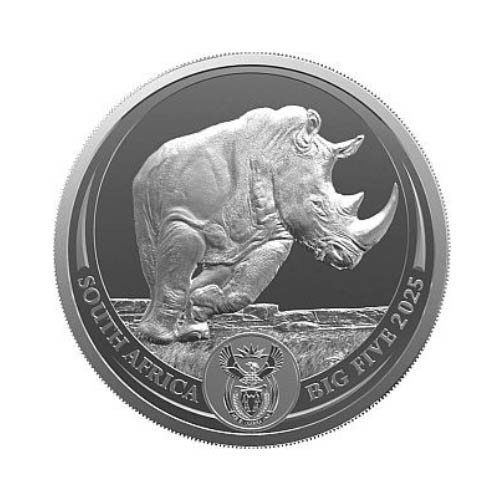 1 Unze Silber BU Blister Nashorn Big Five III Südafrika 2025