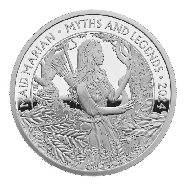 1 Unze Silber Proof Myths & Legends - Maid Marian 2 £ United Kingdom 2024