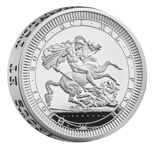 2 Unzen Silber Proof St. George & the Dragon - Pistrucci - The Great Engravers 5 £ UK 2024