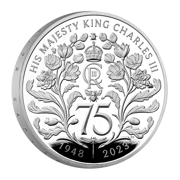 5 £ Silber Proof The 75th Birthday of His Majesty King Charles III United Kingdom 2023 Royal Mint
