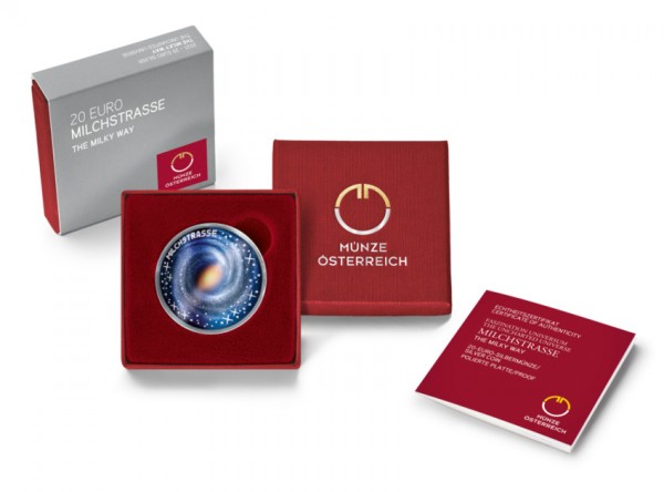 Milchstraße - Faszination Universum 20 Euro Silber Proof Österreich 2021