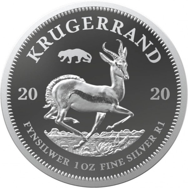 2 x 1 Unze Silber Proof Big Five Leopard + Krügerrand Privy Leopard Südafrika 2020