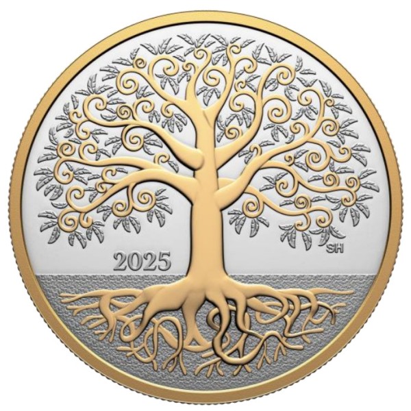 1/2 Oz Silber Proof Tree of Life 10 $ Kanada 2025